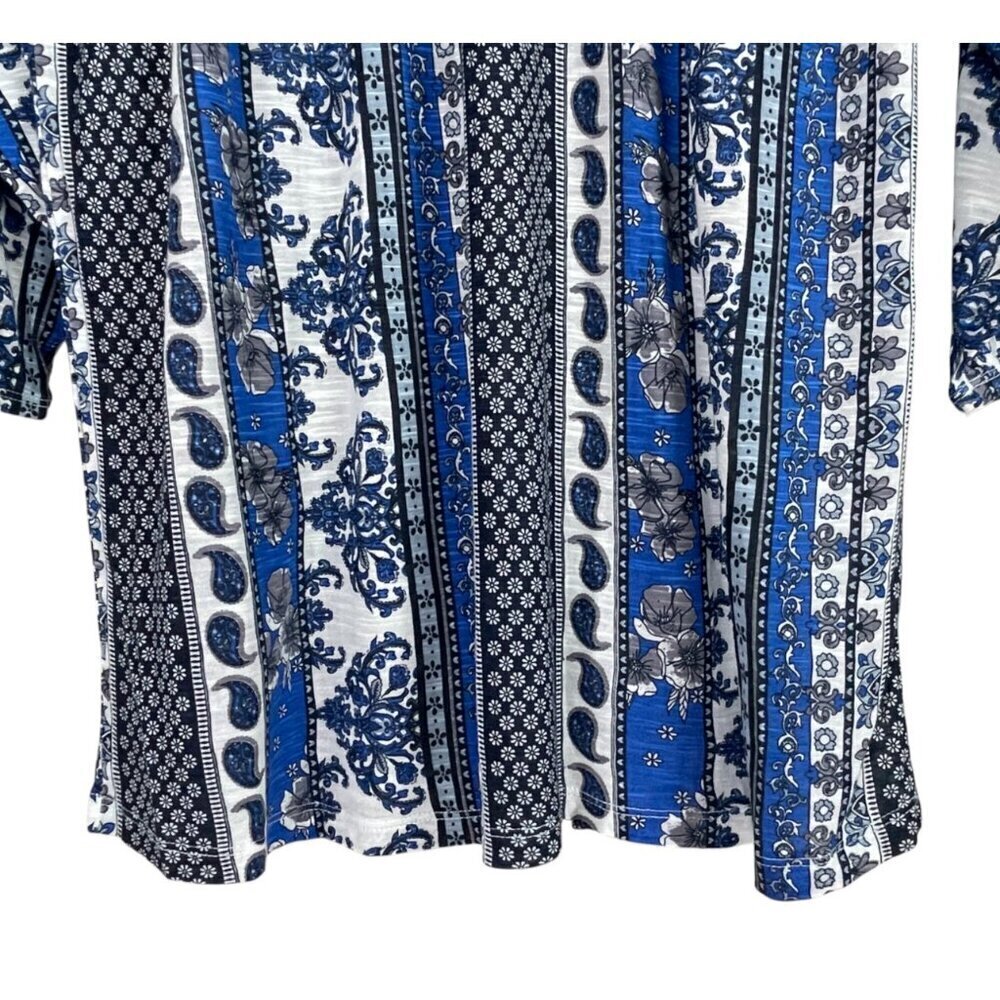 BEHIND THE SEAMS PAISLEY PRINT BOHO PEASANT TUNIC - Picture 5 of 9